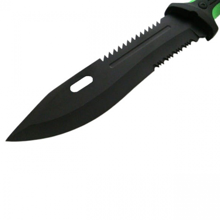 Cutit de vanatoare IdeallStore®, Spike Trap, 32 cm, otel inoxidabil, negru [2]