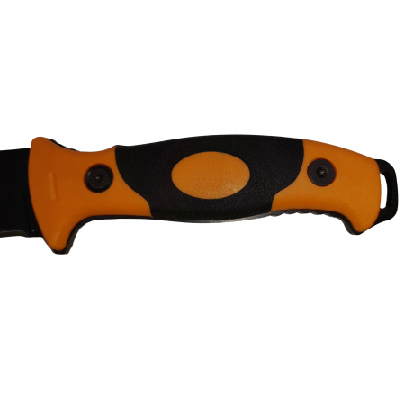 Cutit de vanatoare IdeallStore®, Survival King, 21.5 cm, otel inoxidabil, portocaliu, husa inclusa [3]