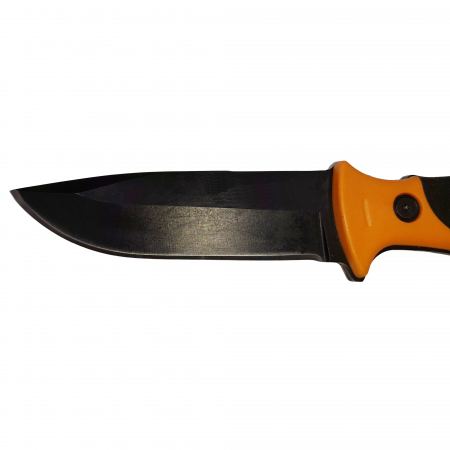 Cutit de vanatoare IdeallStore®, Survival King, 21.5 cm, otel inoxidabil, portocaliu, husa inclusa [4]