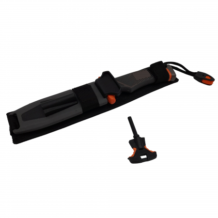 Cutit de vanatoare IdeallStore®, Survival King, 25 cm, otel inoxidabil, portocaliu, husa inclusa [6]