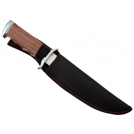 Cutit de vanatoare IdeallStore®, Survival Nature, 31.5 cm, otel inoxidabil, maro, teaca inclusa [8]