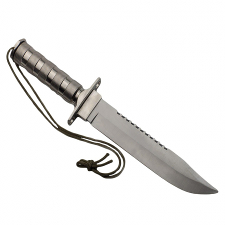 Cutit de vanatoare IdeallStore®, Survival Pursuit, 35 cm, otel inoxidabil, argintiu, teaca inclusa [3]