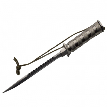 Cutit de vanatoare IdeallStore®, Survival Pursuit, 35 cm, otel inoxidabil, argintiu, teaca inclusa [1]
