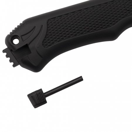 Cutit de vanatoare IdeallStore®, Survival Spirit, otel inoxidabil, amnar, 30.5 cm, negru, teaca inclusa [6]
