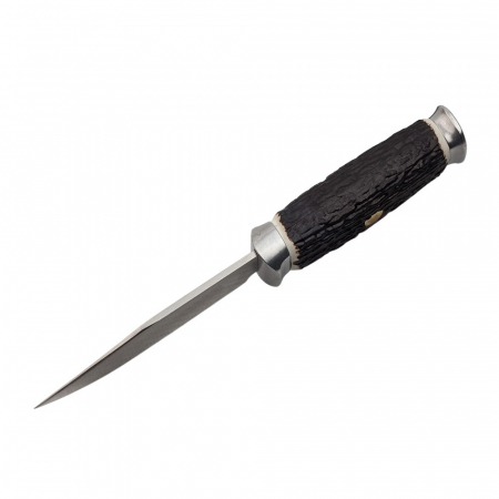 Cutit de vanatoare IdeallStore®, Surviving Specialist, 21 cm, otel inoxidabil, maro, teaca piele [2]