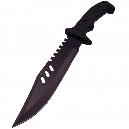 Cutit de vanatoare IdeallStore®, Tactical Rambo, 32 cm, negru, teaca inclusa [2]