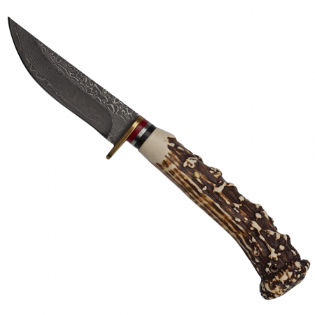 Cutit de vanatoare IdeallStore, The Goat Knife, 21 cm, bej, husa piele ecologica [2]
