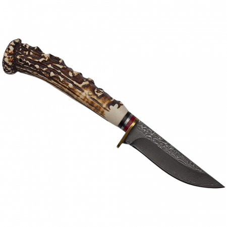 Cutit de vanatoare IdeallStore, The Goat Knife, 21 cm, bej, husa piele ecologica [4]