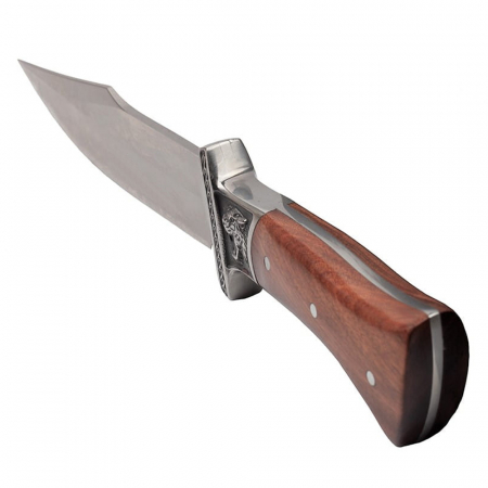 Cutit de vanatoare IdeallStore®, Tiger Blade, 30.5 cm, otel inoxidabil, maro, teaca inclusa [6]