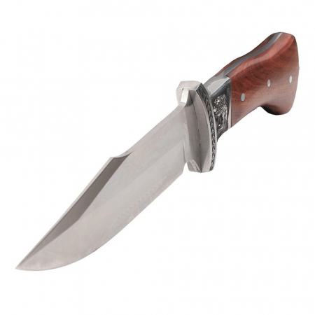 Cutit de vanatoare IdeallStore®, Tiger Blade, 30.5 cm, otel inoxidabil, maro, teaca inclusa [7]