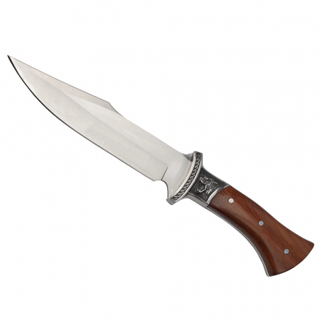 Cutit de vanatoare IdeallStore®, Tiger Blade, 30.5 cm, otel inoxidabil, maro, teaca inclusa [3]