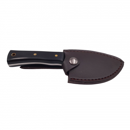Cutit de vanatoare IdeallStore®, Tribal Chief, 20 cm, otel inoxidabil, negru, teaca piele ecologica [5]