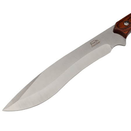 Cutit de vanatoare IdeallStore®, True Survivor, 38 cm, otel inoxidabil, maro, teaca inclusa [4]