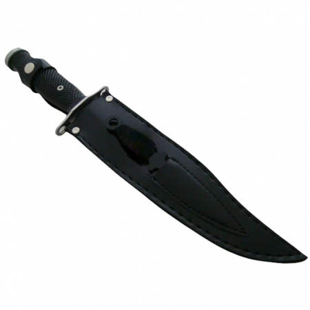 Cutit de vanatoare IdeallStore®, Unity Blade, 36 cm, argintiu, teaca piele inclusa [3]