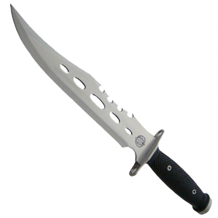 Cutit de vanatoare IdeallStore®, Unity Blade, 36 cm, argintiu, teaca piele inclusa [1]