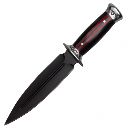 Cutite vanatoare - Cutit de vanatoare IdeallStore, Widow Blade, 30 cm, negru, teaca inclusa