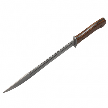 Cutit de vanatoare IdeallStore®, Wood Specialist, 40.5 cm, otel inoxidabil, maro, husa inclusa [2]
