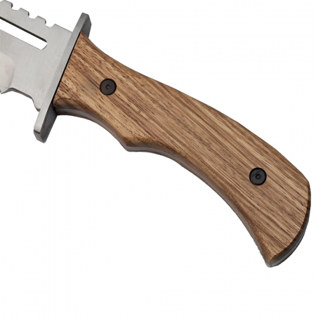 Cutit de vanatoare IdeallStore®, Wood Specialist, 40.5 cm, otel inoxidabil, maro, husa inclusa [4]