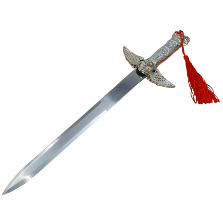 Cutit decorativ IdeallStore®, panoplie, Owl of War, argintiu, aluminiu, 28.5 cm, teaca inclusa [2]