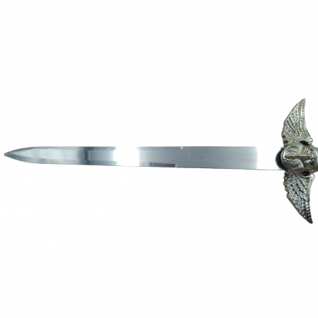 Cutit decorativ IdeallStore®, panoplie, Owl of War, argintiu, aluminiu, 28.5 cm, teaca inclusa [4]