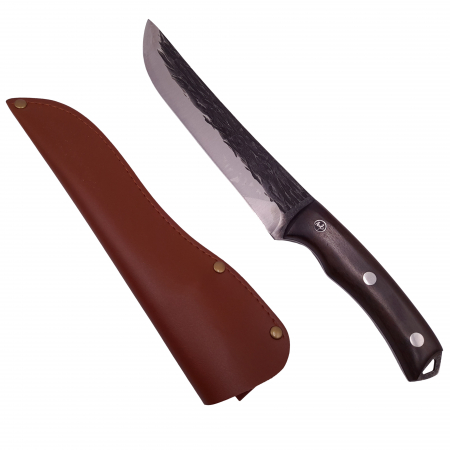 Cutite japoneze - Cutit japonez IdeallStore®, lucrat manual, Hunter Pride, 30.5 cm, maro, teaca piele