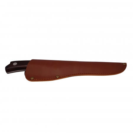 Cutit japonez IdeallStore®, lucrat manual, Hunter Pride, 30.5 cm, maro, teaca piele [5]
