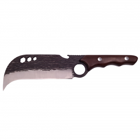 Cutite japoneze - Cutit japonez lucrat manual, Claw of Osaka, 27.5 cm, maro