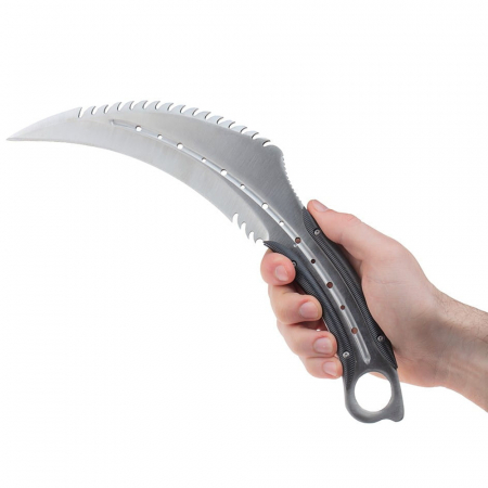 Cutit karambit IdeallStore®, Comando Specialist, otel inoxidabil, 33 cm, argintiu, teaca inclusa [6]