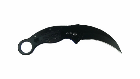 Cutit Karambit negru cu prindere curea 17 cm [2]