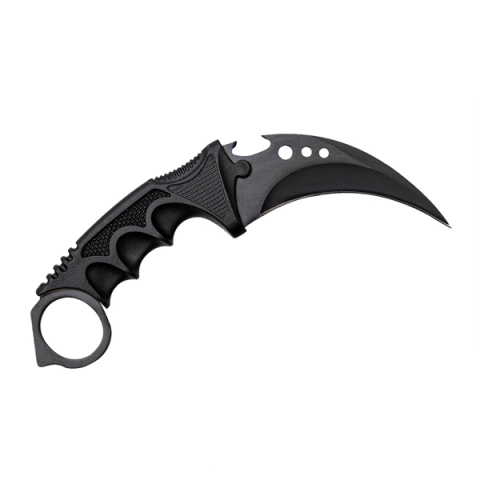 Set doua cutite karambit vanatoare DEPOX®, lamă fixă, oțel inoxidabil 420, negru/multicolor, 19 cm [4]