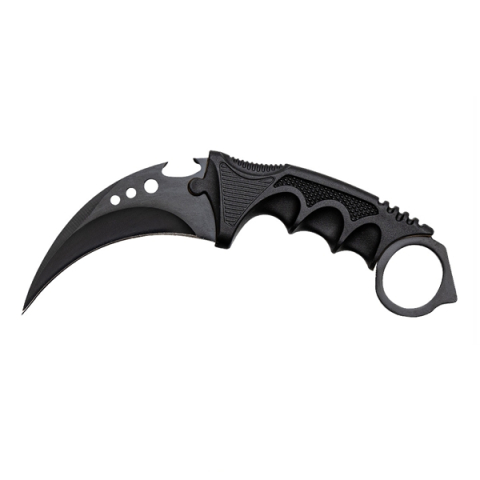 Set doua cutite karambit vanatoare DEPOX®, lamă fixă, oțel inoxidabil 420, negru/multicolor, 19 cm [2]