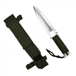 Cutite vanatoare - Cutit de vanatoare IdeallStore®, Knife for the Jungle, otel inoxidabil, argintiu, 26 cm, teaca cadou