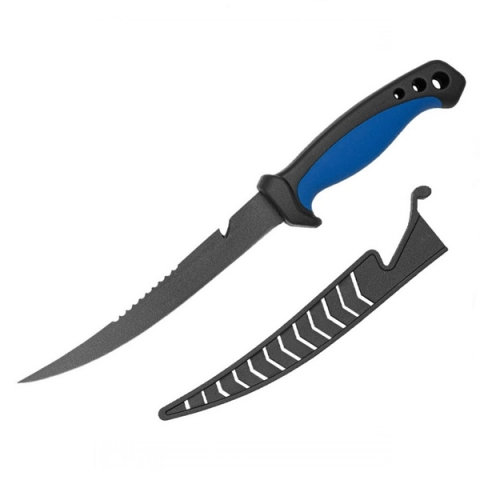 Cutite macelarie - Cuţit pentru filetat peste Comfort Fishing, 28 cm, albastru