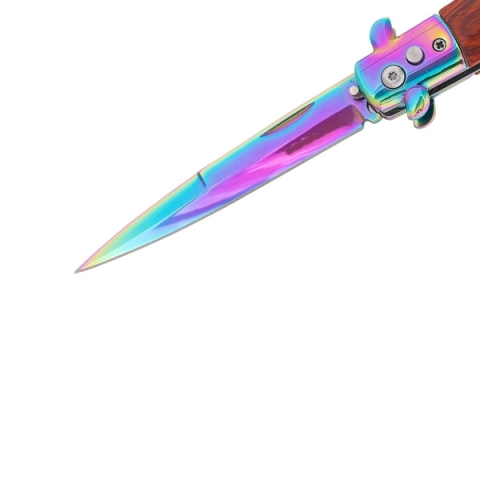 Set doua cutite pliabile cu arc, DEPOX®, design italian clasic, husă inclusă, 22 cm, multicolor [10]