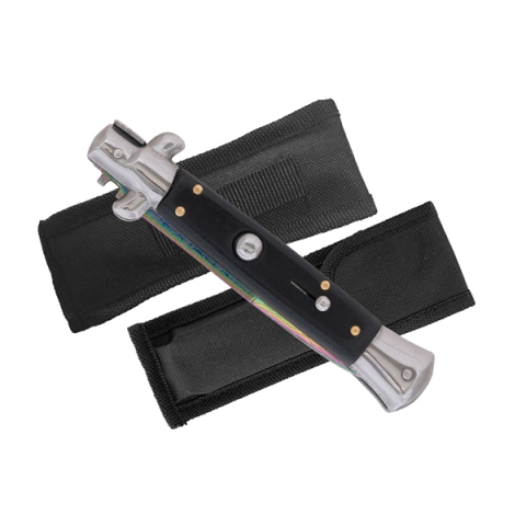 Set doua cutite pliabile cu arc, DEPOX®, design italian clasic, husă inclusă, 22 cm, multicolor [2]