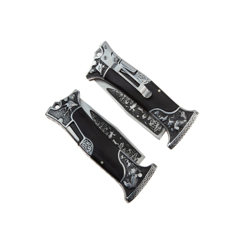 Set de 2 cutite pliabil de vanatoare, DEPOX®, 23 cm, negru [1]