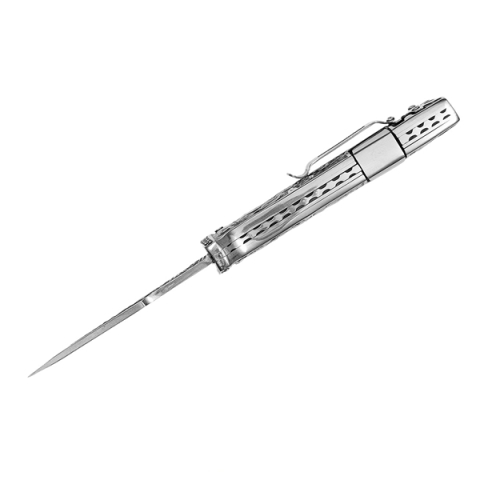 Set doua cutite pliabile de vânătoare, DEPOX®, lamă inox clip point, mâner metal și lemn, negru, 23 cm [3]
