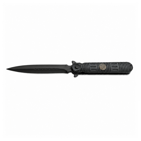 Cutit pliabil de vânătoare DEPOX®, mâner aluminiu, negru, 24.5 cm [1]