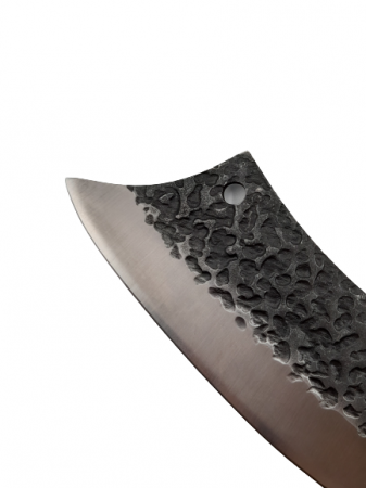 Cutit-satar, japonez, IdeallStore®, forjat manual, full tang 26 cm, otel inoxidabil, maner lemn, husa piele [5]