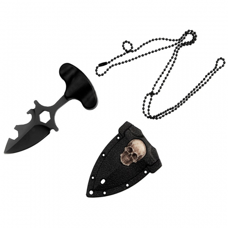 Cutit tactic de camping IdeallStore®, Broken Death, 8 cm, negru, teaca inclusa [3]