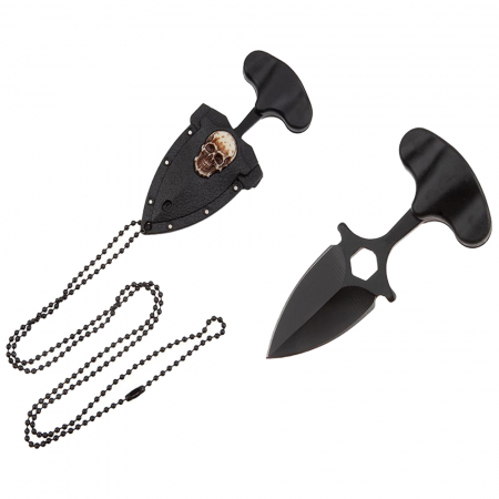 Cutit tactic de camping IdeallStore®, Death Valley, 8 cm, negru, teaca inclusa [4]