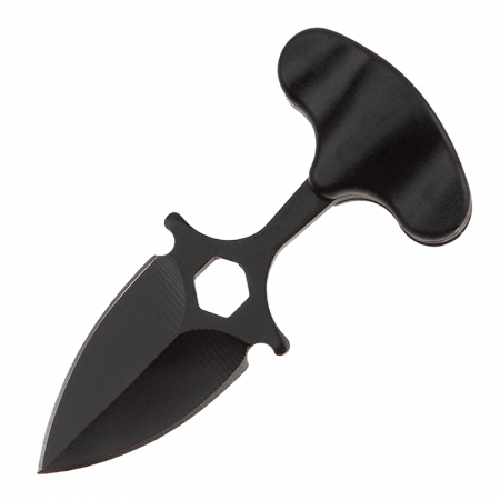 Cutit tactic de camping IdeallStore®, Death Valley, 8 cm, negru, teaca inclusa [1]