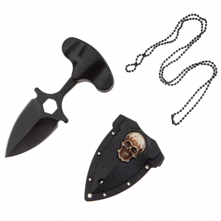 Cutit tactic de camping IdeallStore®, Death Valley, 8 cm, negru, teaca inclusa [3]