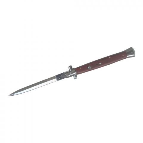 Cutite vanatoare - Briceag automat, Italian Blade, model stiletto, otel inoxidabil, 33 cm, maro