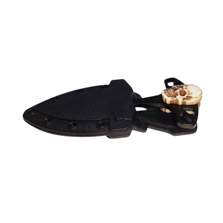 Cutit tactic de vanatoare IdeallStore®, Broken Silence, 8 cm, negru, teaca cu prindere curea [5]