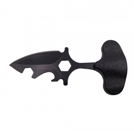 Cutit tactic de vanatoare IdeallStore®, Broken Spear, 8 cm, negru, teaca cu prindere curea [1]