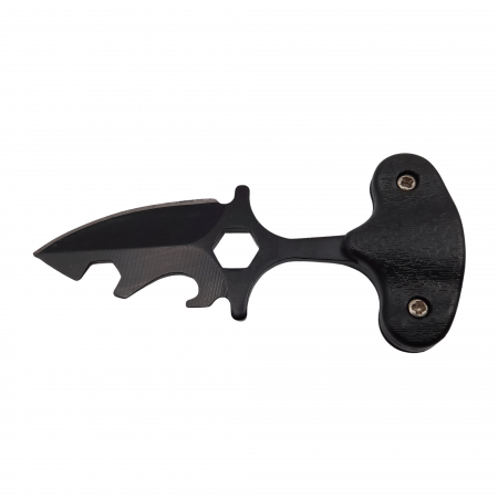 Cutit tactic de vanatoare IdeallStore®, Broken Trust, 8 cm, negru, teaca cu lant inclusa [2]