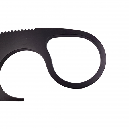 Cutit tactic de vanatoare IdeallStore®, Broken Trust, 8 cm, teaca cu lant inclusa, negru [4]