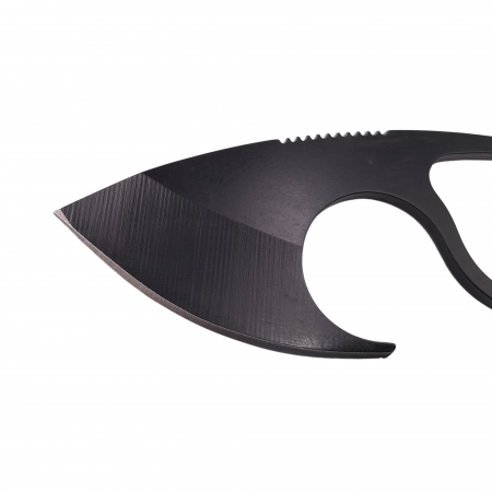 Cutit tactic de vanatoare IdeallStore®, Broken Trust, 8 cm, teaca cu lant inclusa, negru [5]
