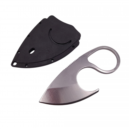 Cutit tactic de vanatoare IdeallStore®, Broken Trust, 8 cm, teaca cu lant inclusa, argintiu [1]